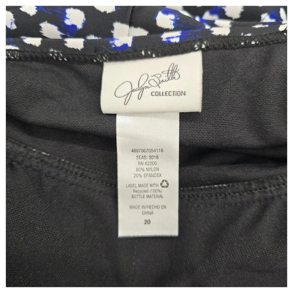 Jaclyn Smith One Piece Swimsuit Polka Dot Black White Layered Womens Size 20 - Picture 6 of 14